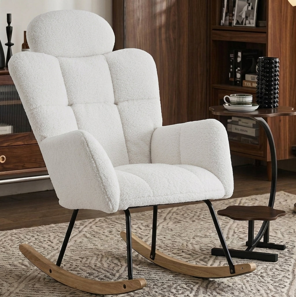 Fauteuil à Bascule Appui-Tête Teddy - Maison Noma